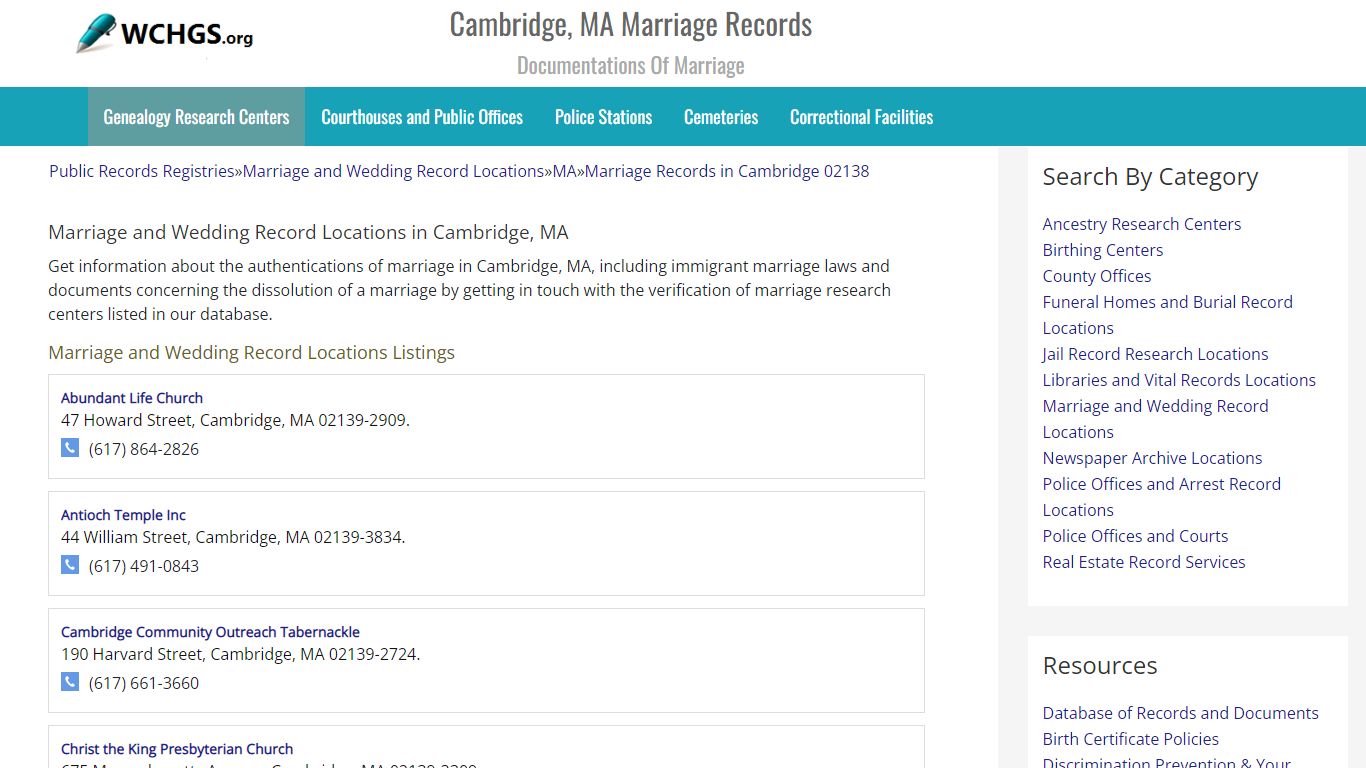 Cambridge, MA Marriage Records - Documentations Of Marriage